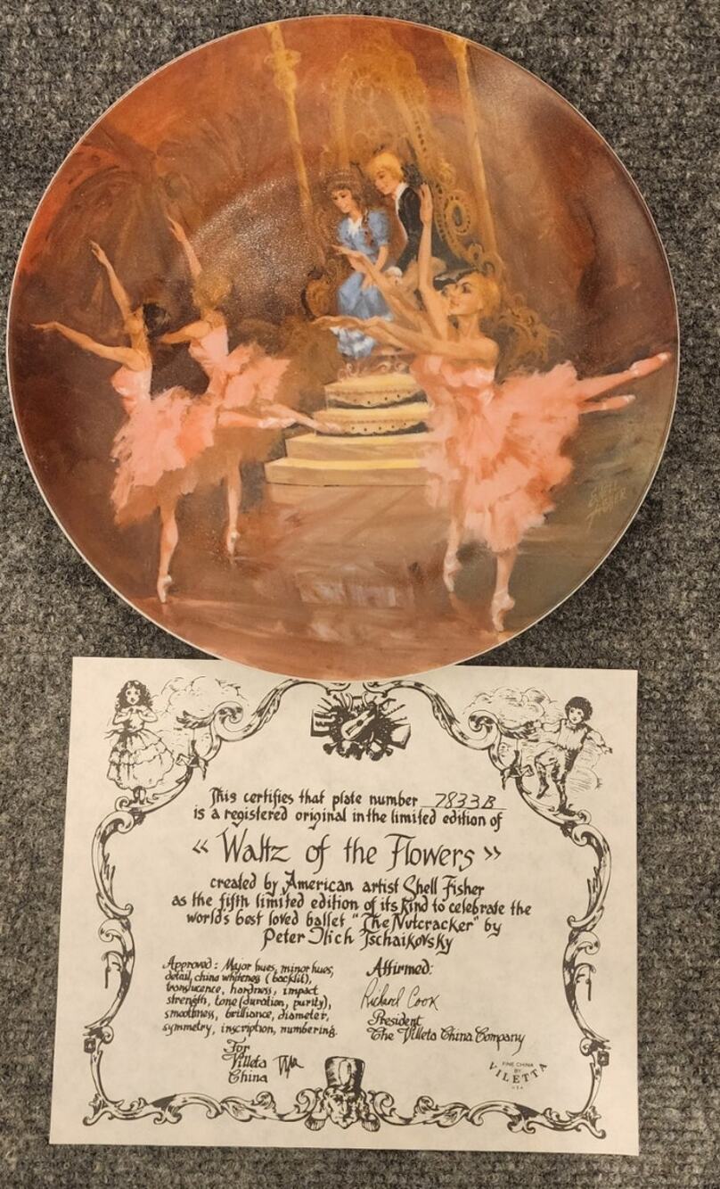 Viletta Plate The Waltz of the Flowers Tchaikovsky Nutcracker 1980 COA Vintage